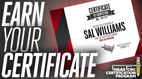 Haas CNC Certification Program.